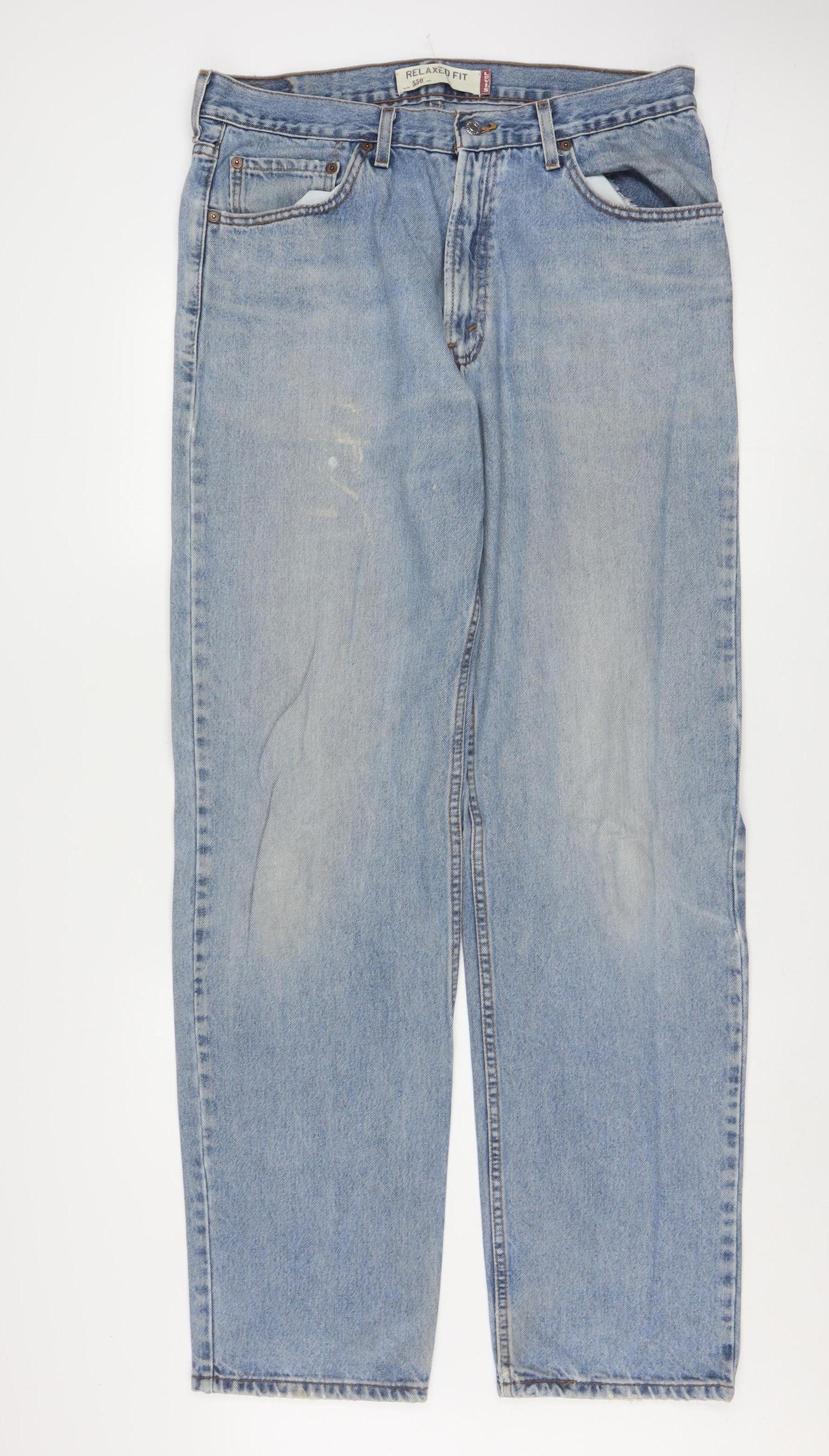 Levi's Men's Blue 550 Relaxed Fit Straight Denim Jeans W36 L36
