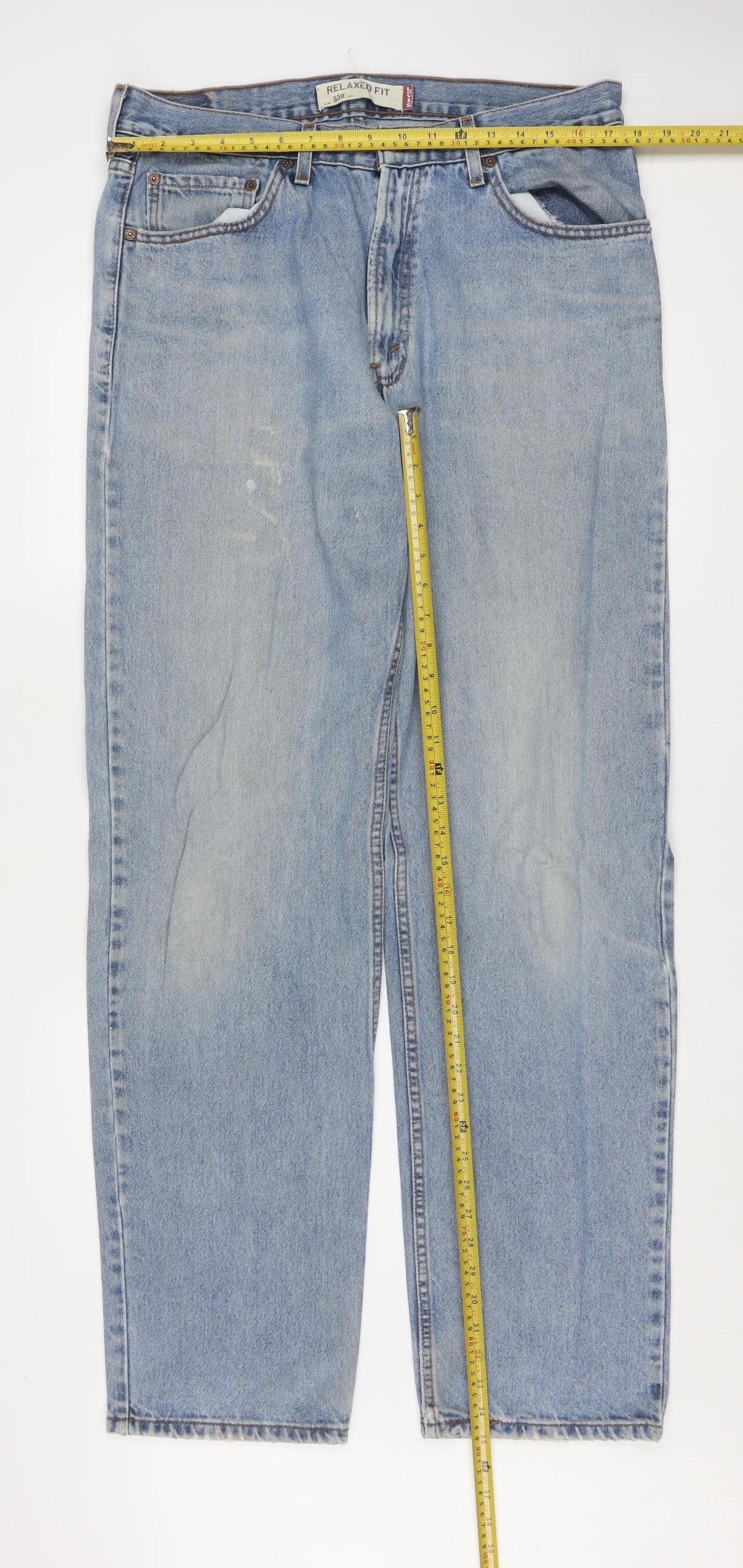 Levi's Men's Blue 550 Relaxed Fit Straight Denim Jeans W36 L36