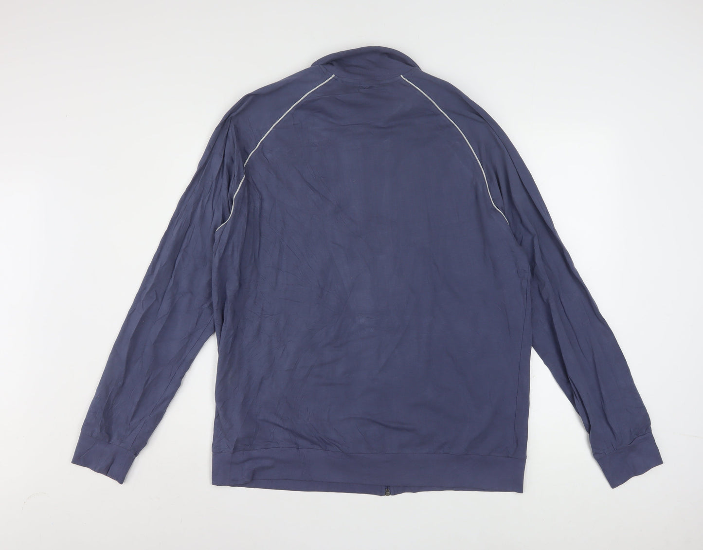 BOSS Men’s Blue XL Track Jacket Cotton Blend Full Zip