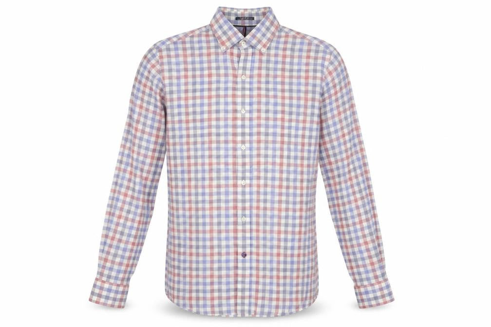 Tommy Hilfiger Men's Multicoloured Slim Fit Long Sleeve Check Shirt 14.5
