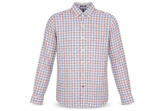 Tommy Hilfiger Men's Multicoloured Slim Fit Long Sleeve Check Shirt 14.5