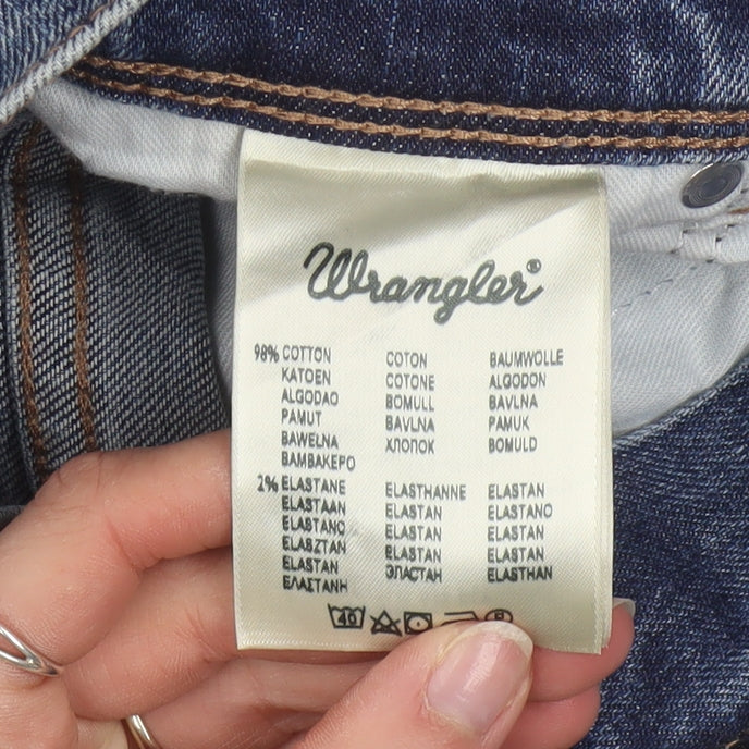 Wrangler Mens Blue Regular Fit Straight Leg Denim Jeans W32 L32