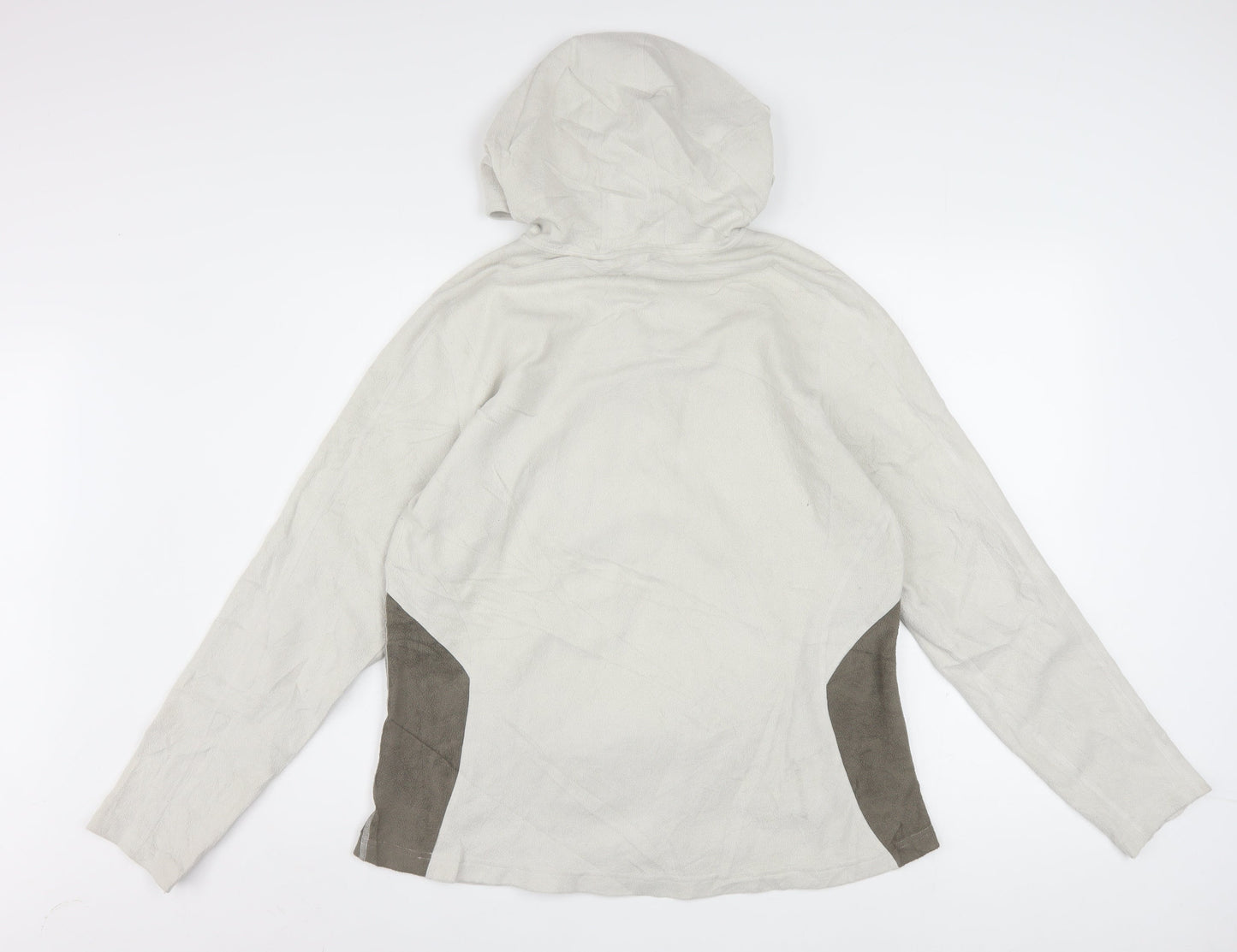 The North Face Womens Beige Fleece 1/2 Zip Hooded Pullover XL