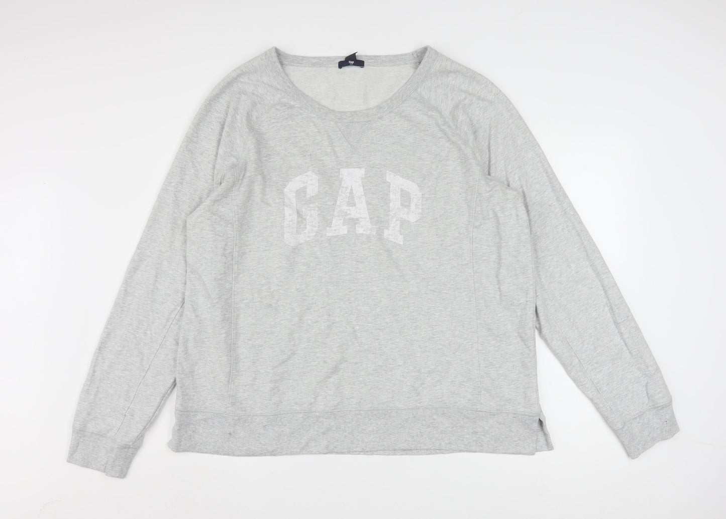 GAP Womens Grey XXL Pullover Sweatshirt Crew Neck Long Sleeve