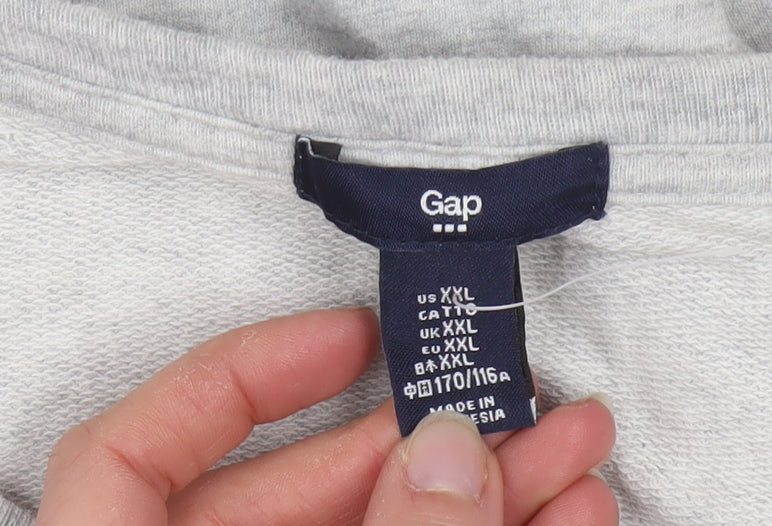 GAP Womens Grey XXL Pullover Sweatshirt Crew Neck Long Sleeve