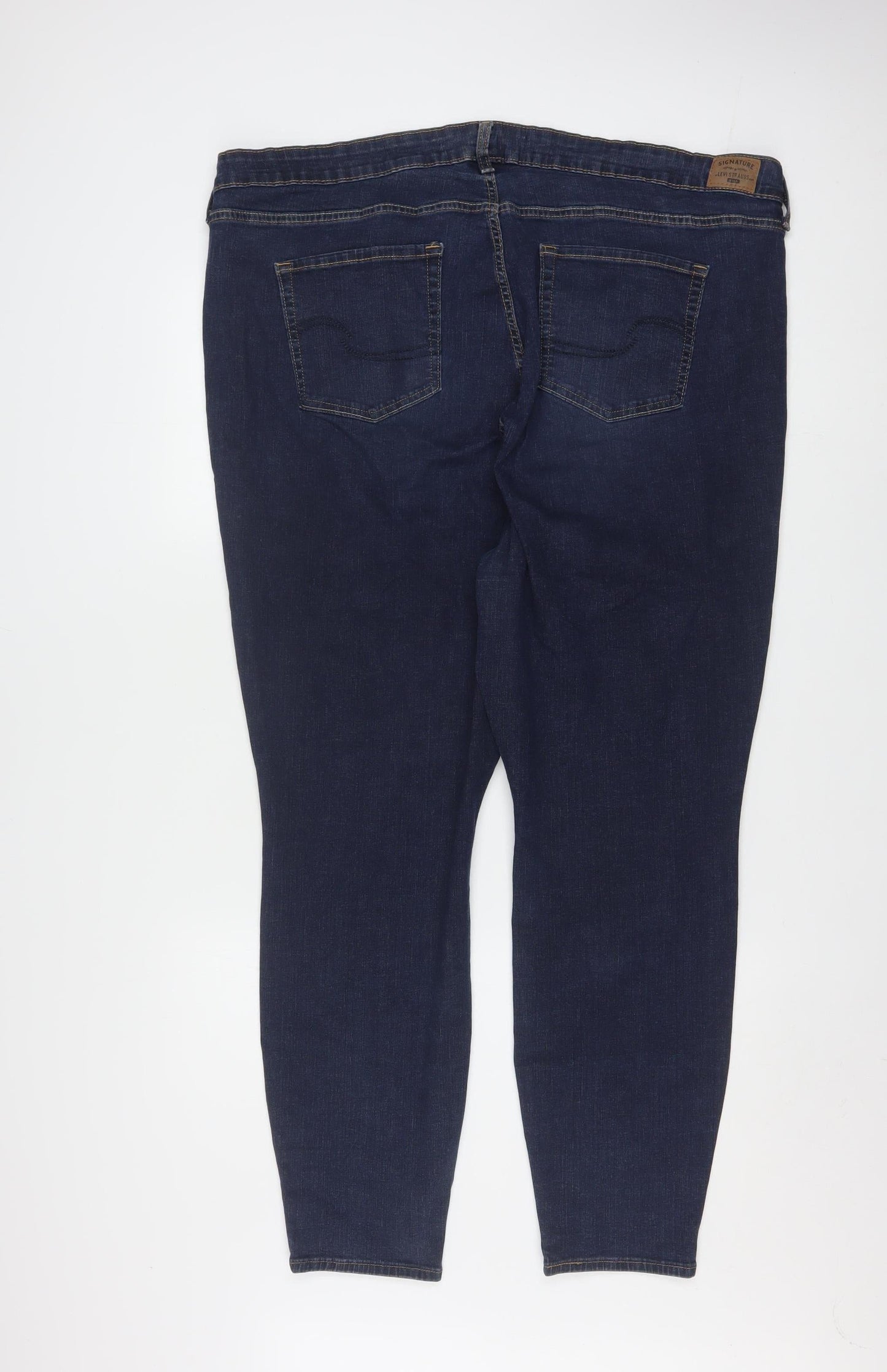 Levi Strauss Men's Blue 37x30 Slim Fit Dark Wash Denim Jeans