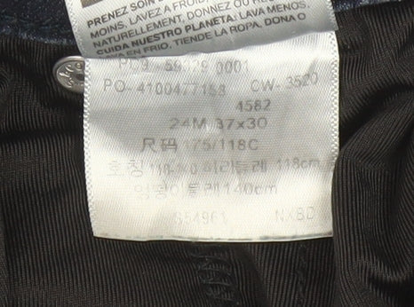 Levi Strauss Men's Blue 37x30 Slim Fit Dark Wash Denim Jeans