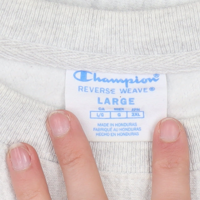 Champion Princeton Grey Reverse Weave Womens Large Sweatshirt