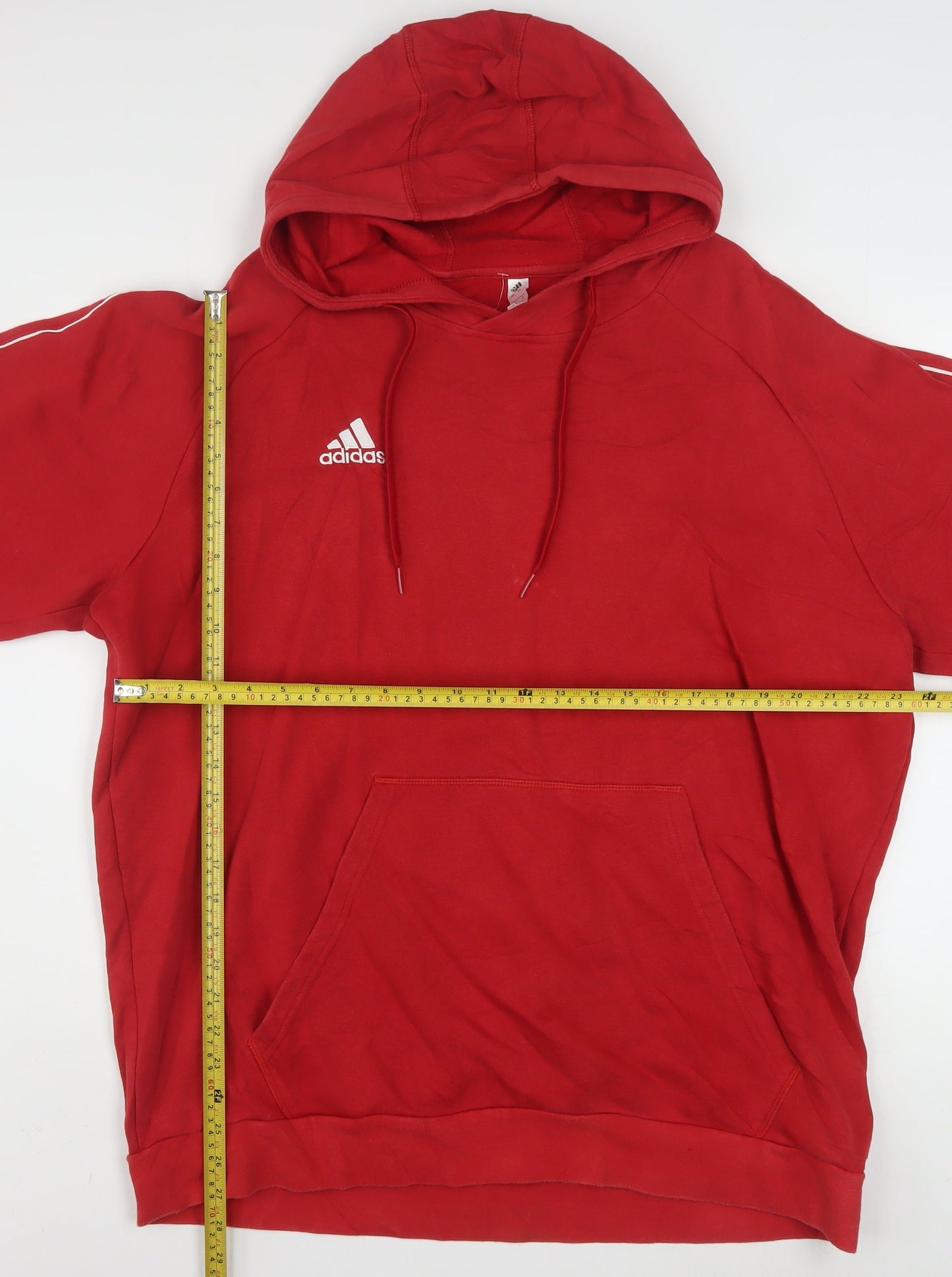 Adidas Mens Red 2XL Pullover Hoodie Regular Fit Sportswear