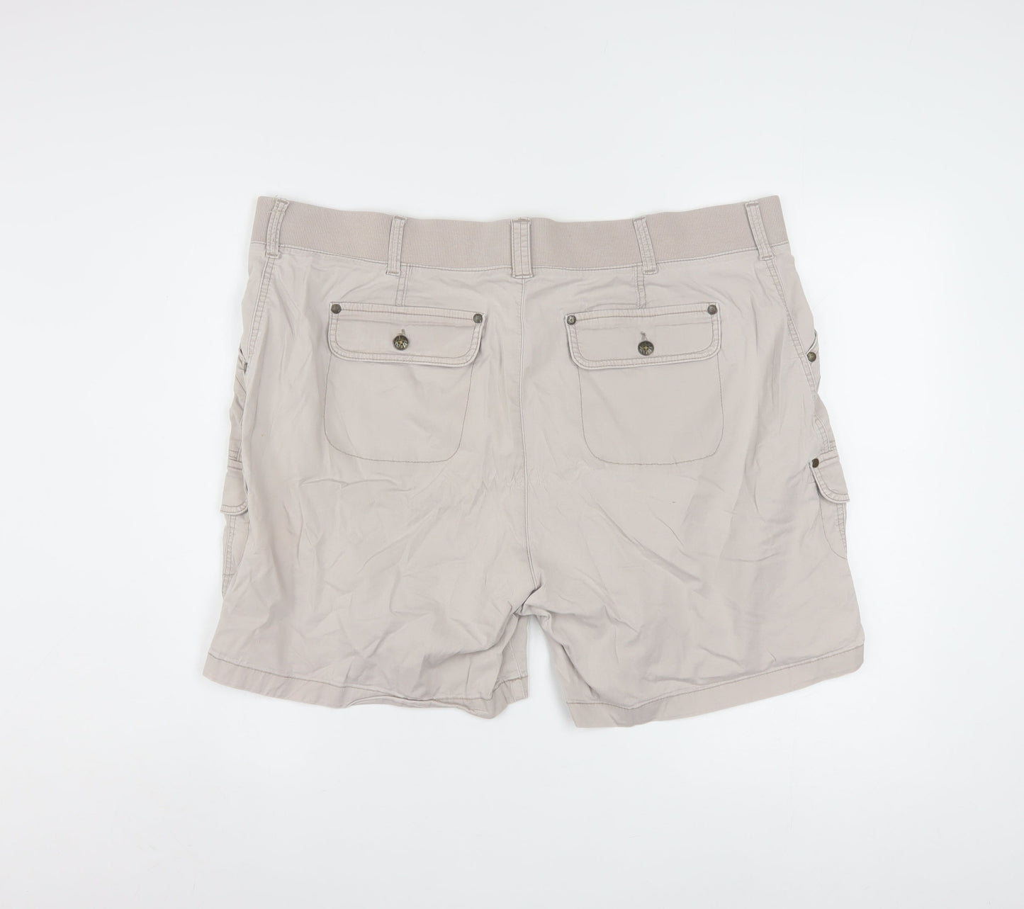 Lee Men Beige Cargo Shorts Relaxed Fit Cotton 22W
