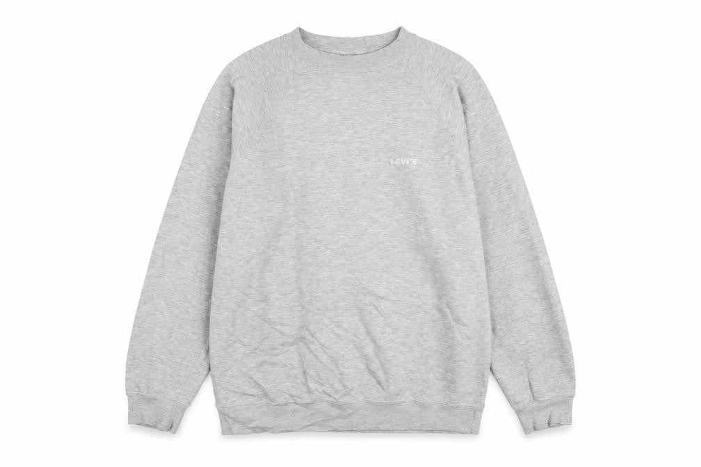 Levi's Men's Grey Regular Fit Crew Neck Pullover Sweatshirt Size L