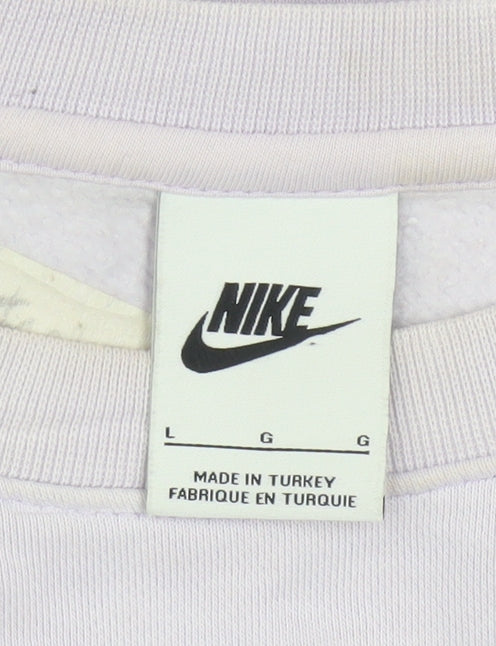Nike Women’s Lilac Crew Neck Pullover Sweatshirt Size L
