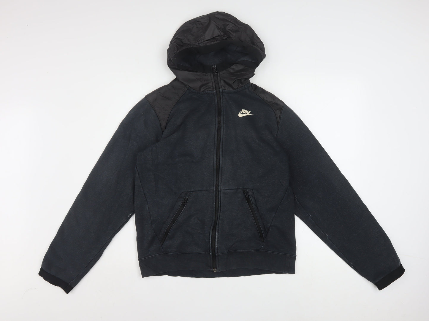 Nike Mens Black Full Zip Hoodie Small Fleece Sportswear