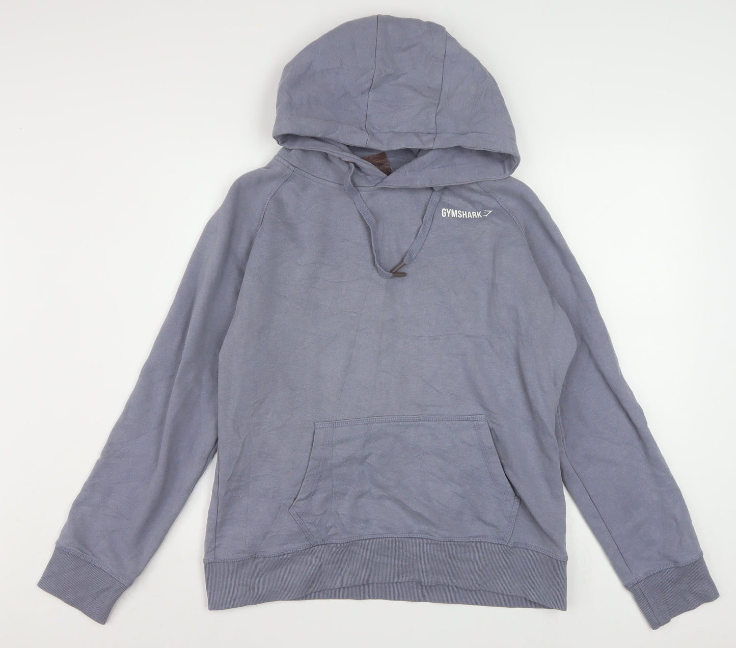 Gymshark Women’s Blue Pullover Hoodie L Hooded Cotton Blend