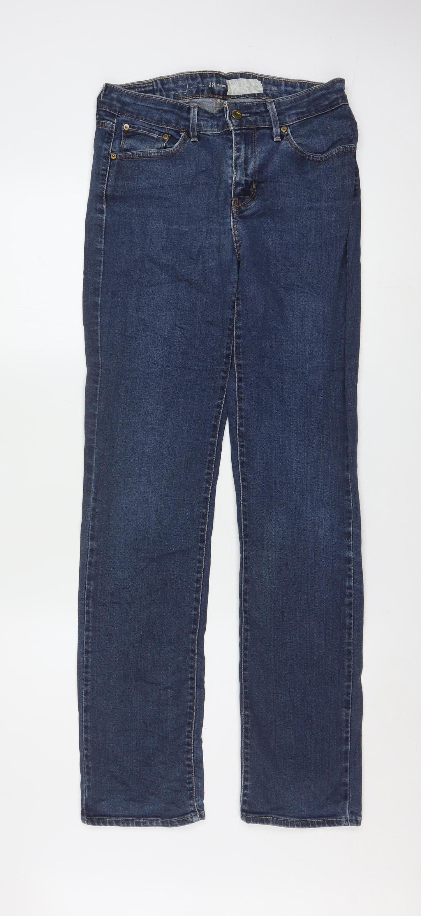 Levi's Women's Blue Straight Fit Denim Jeans Size 12 W28 L34