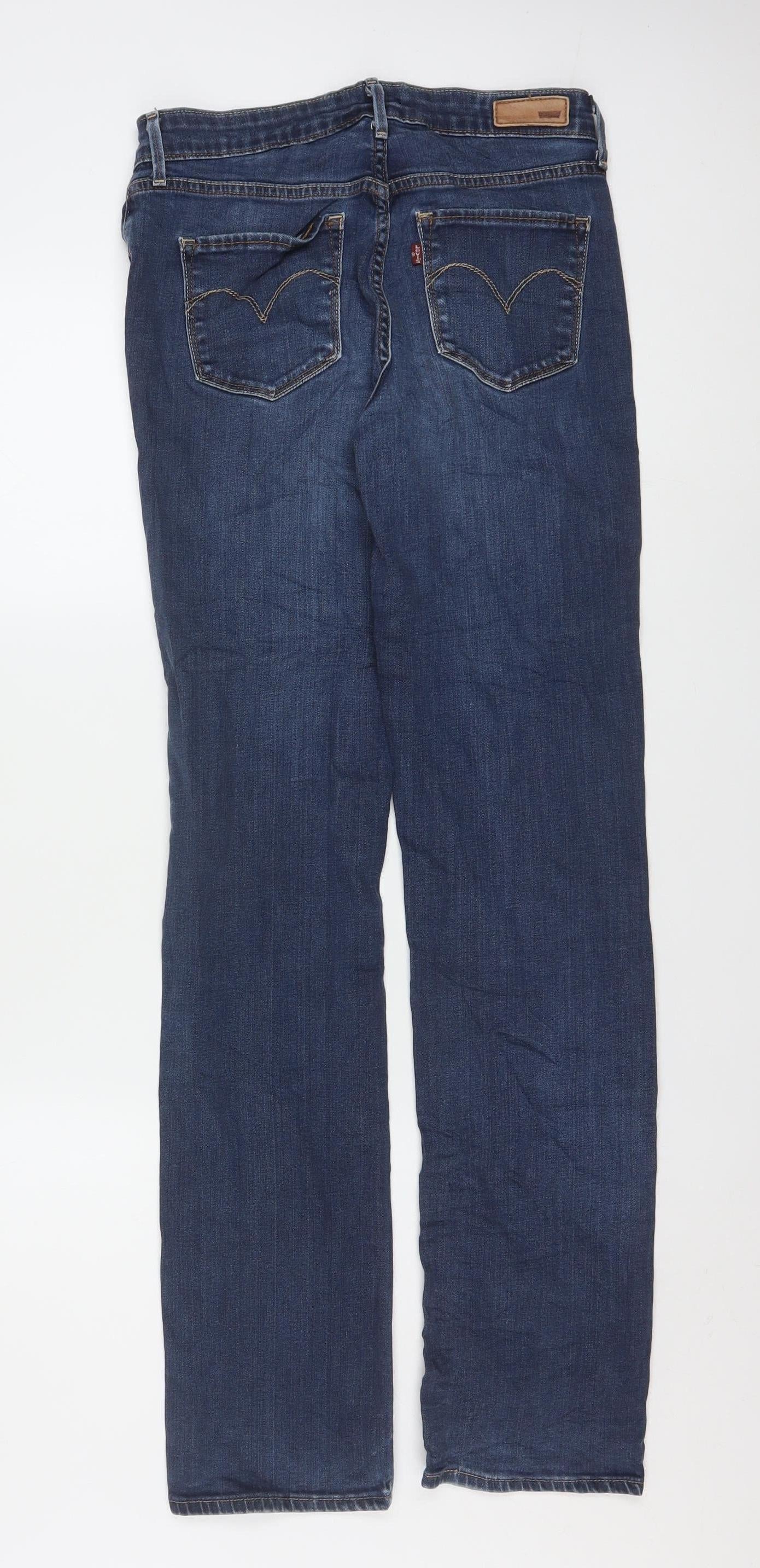 Levi's Women's Blue Straight Fit Denim Jeans Size 12 W28 L34