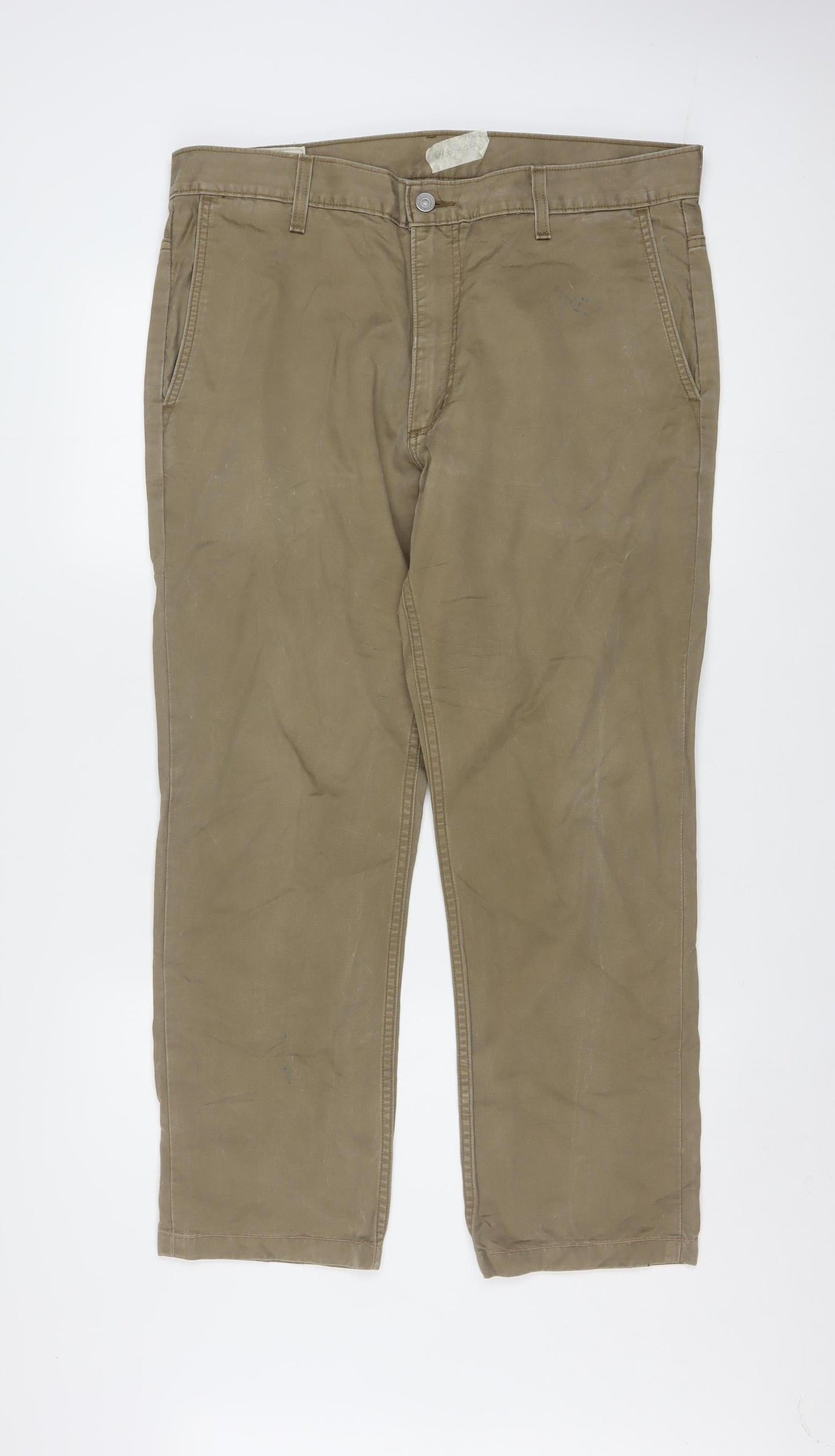 Levi Strauss Men's Beige Chino Trousers 36x32 Straight Fit
