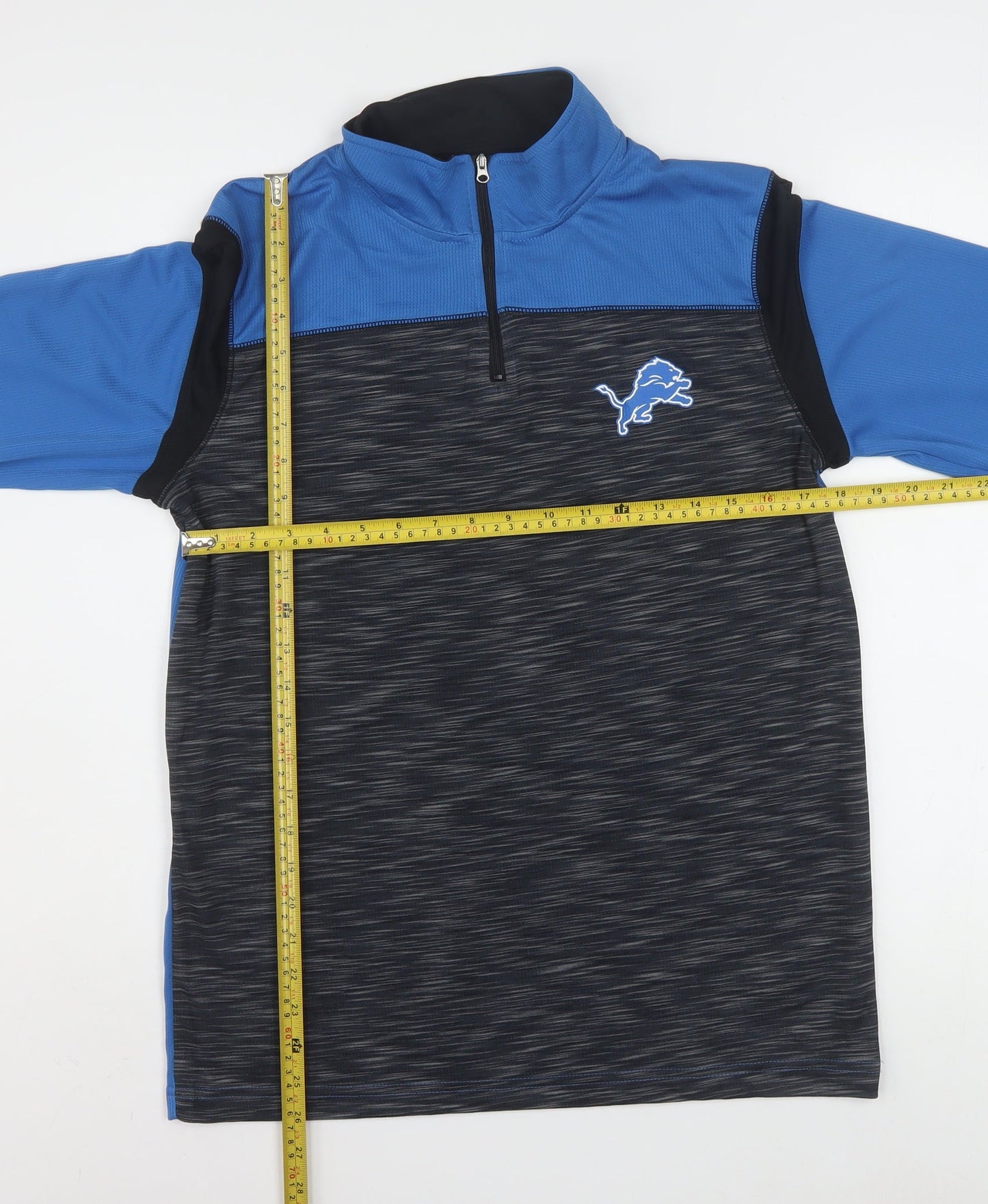 NFL Team Apparel Women's Blue 1/4 Zip Pullover Sweatshirt XL Polyester