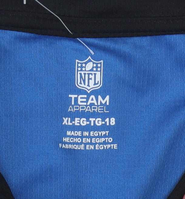 NFL Team Apparel Women's Blue 1/4 Zip Pullover Sweatshirt XL Polyester