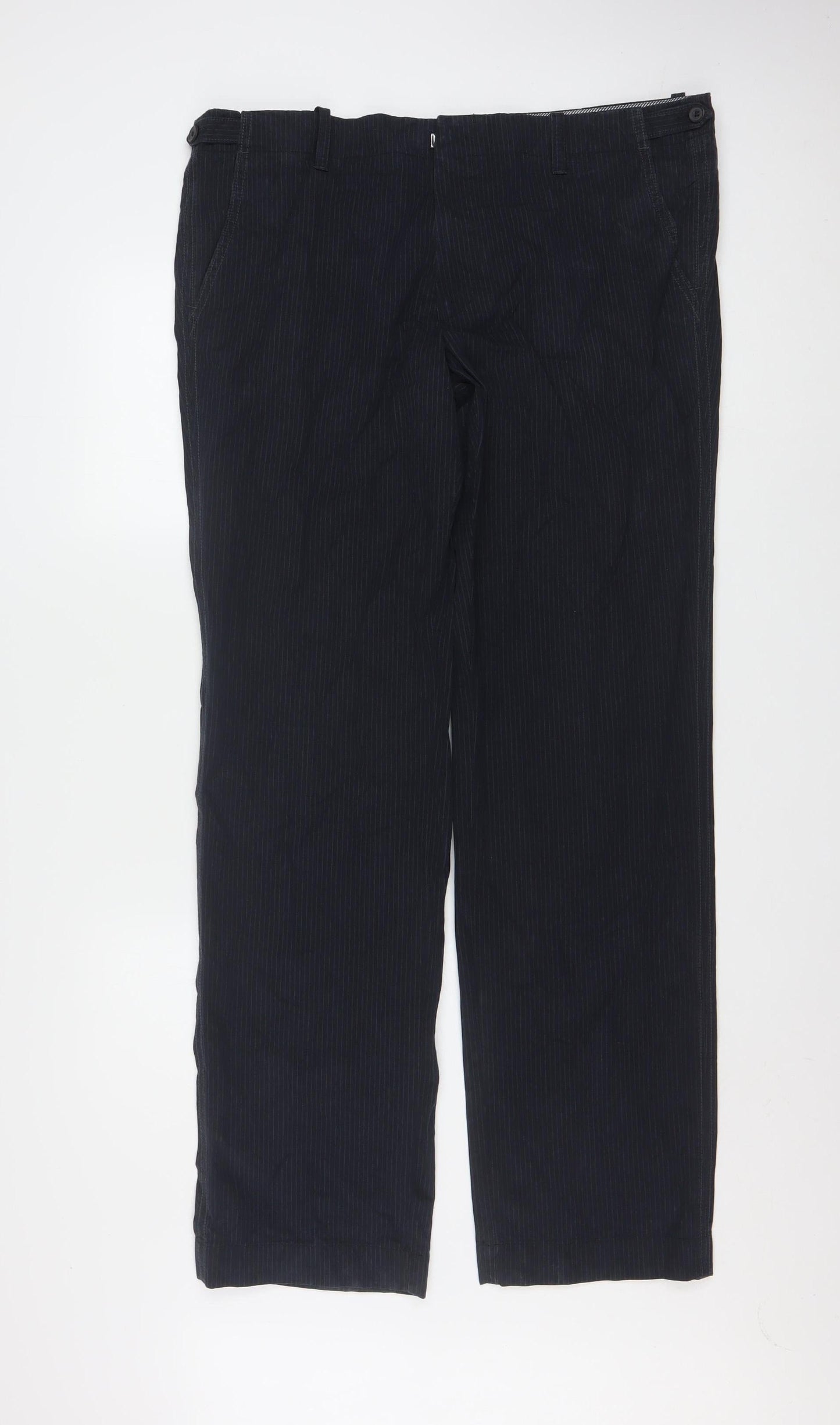 Hugo Boss Men’s Black Pinstripe Cotton Dress Pants Size 54R