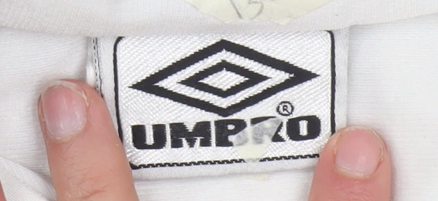 Umbro Boys White Blue Track Jacket 11 Years Full Zip Retro 90s Sportswear