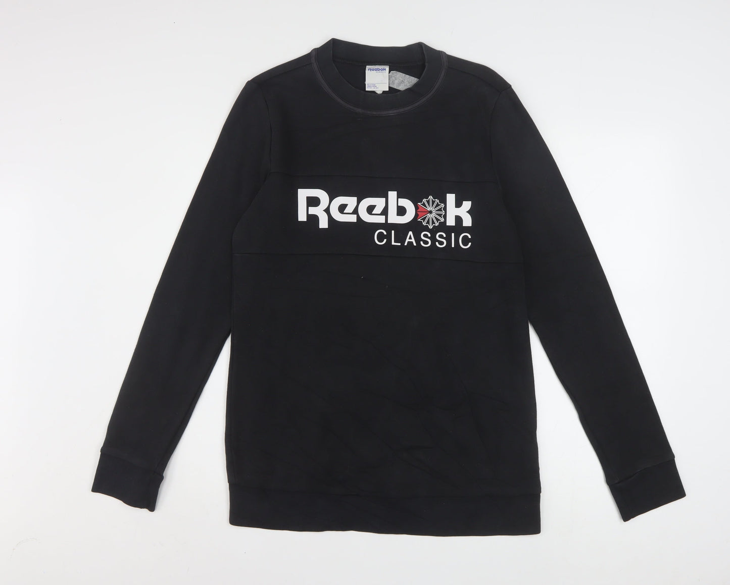 Reebok Classic Black Cotton Blend Women's Sweatshirt Size S