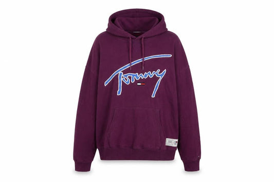 Tommy Jeans Women's Purple Cotton Pullover Hoodie Size S