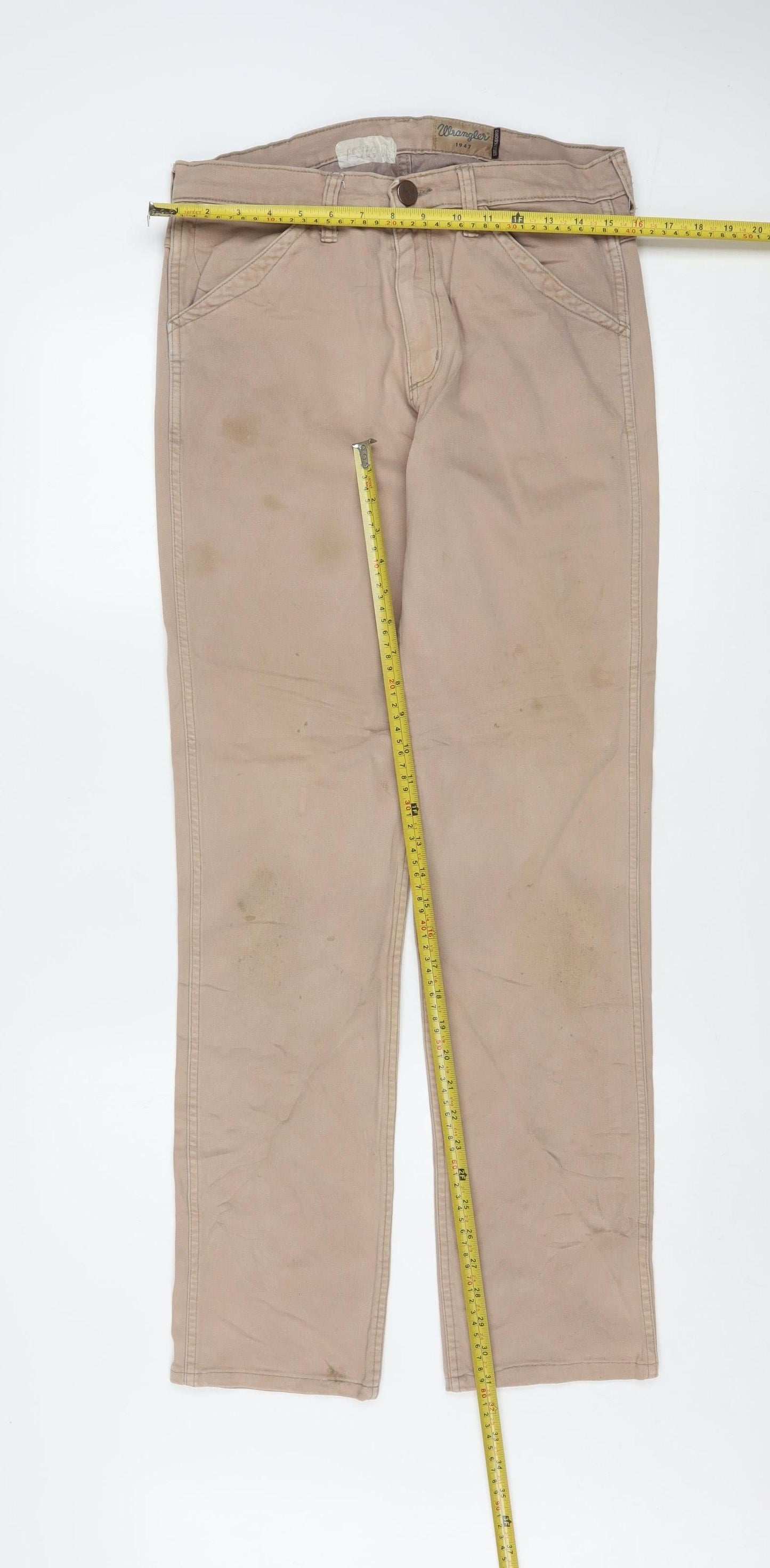 Wrangler Men's Beige Straight Fit Jeans W31 L34 Greensboro