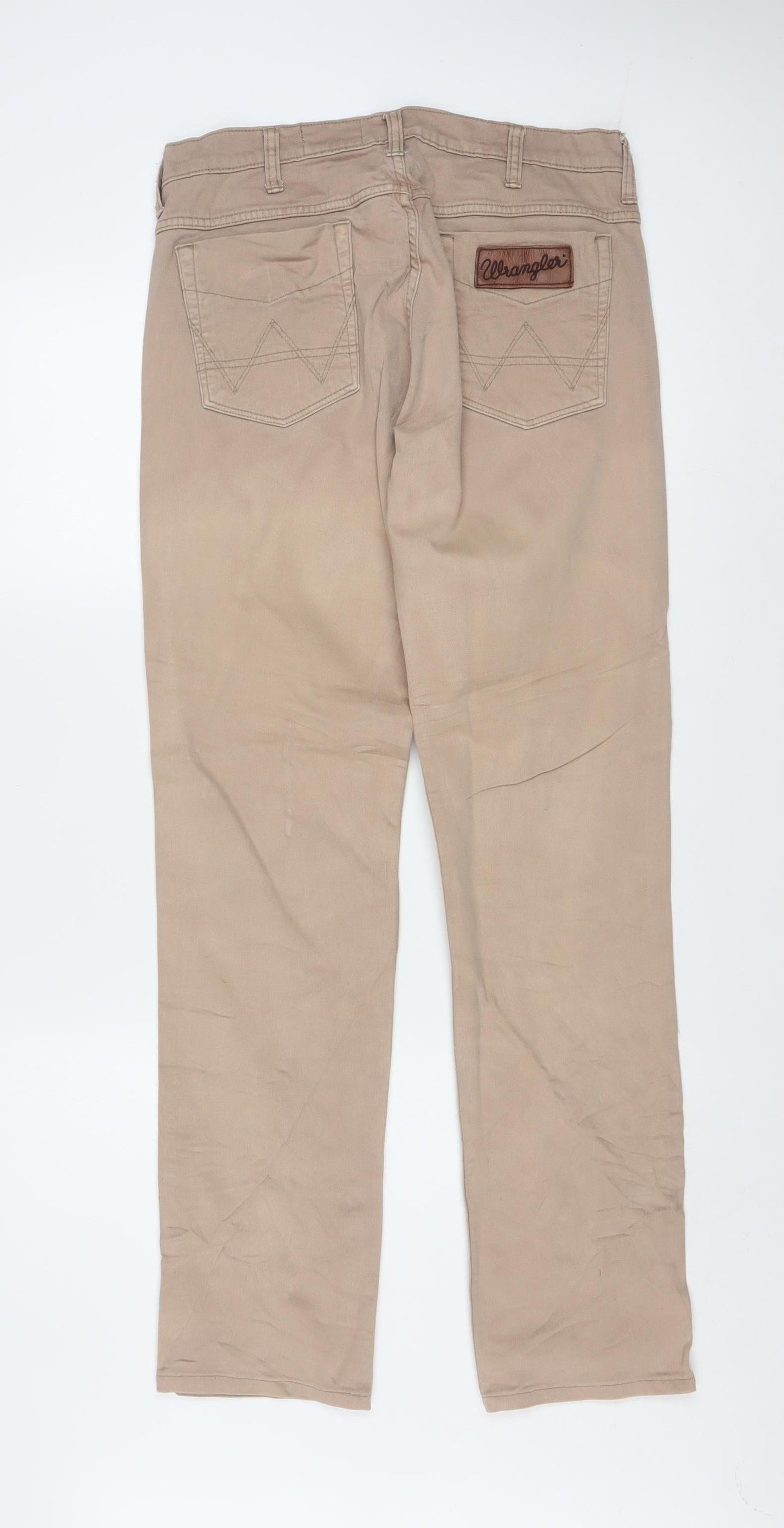 Wrangler Men's Beige Straight Fit Jeans W31 L34 Greensboro