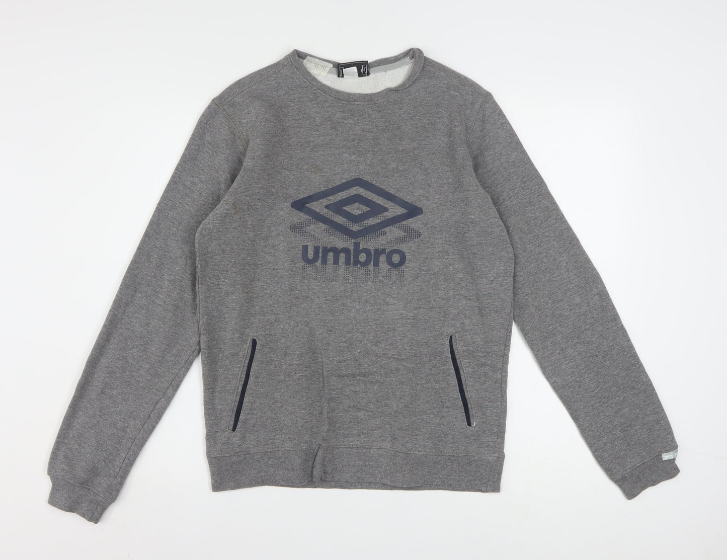Umbro Men's Grey Crew Neck Pullover Sweatshirt Size S