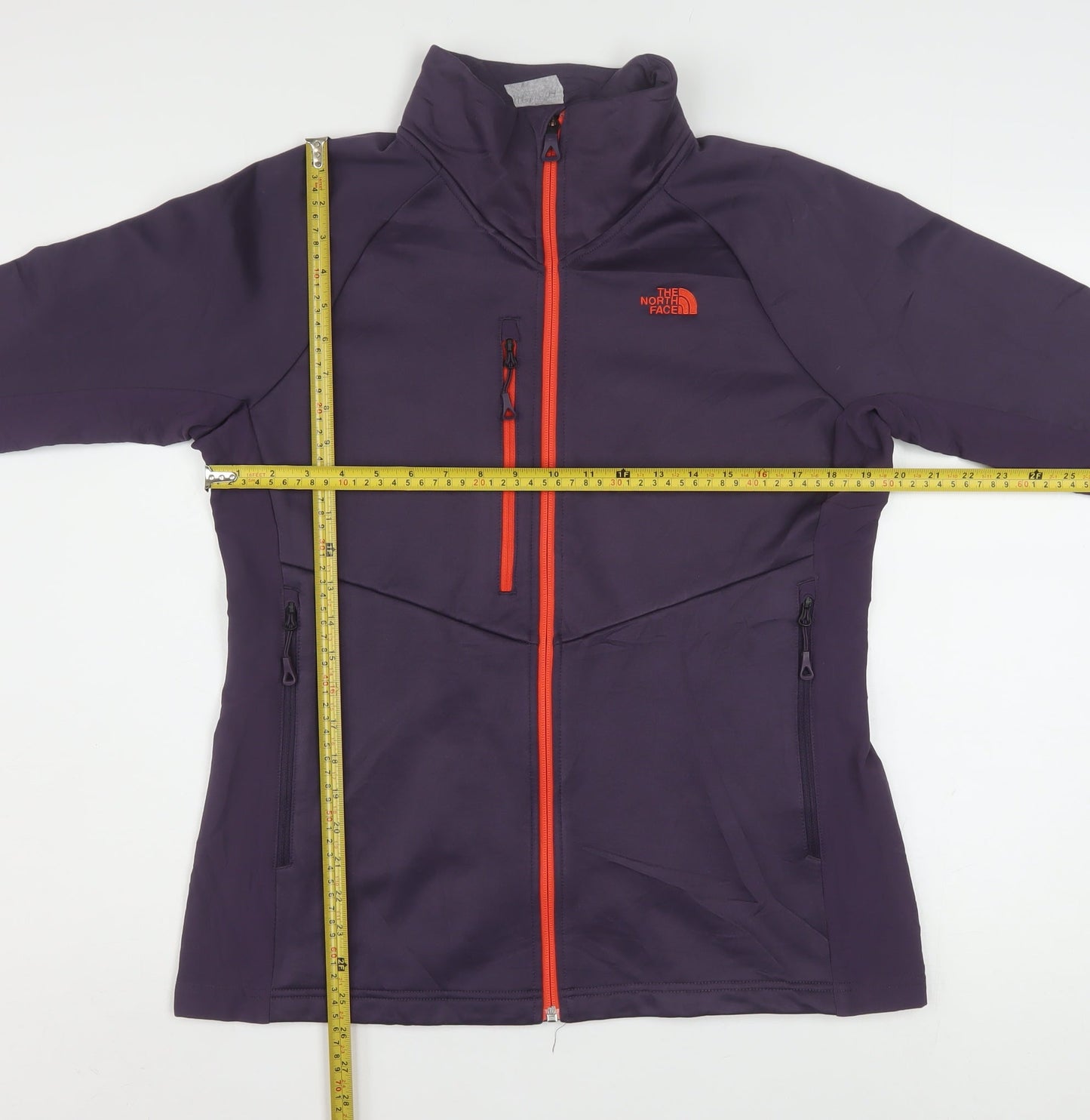 The North Face Womens Purple Soft Shell Full Zip Jacket Size L