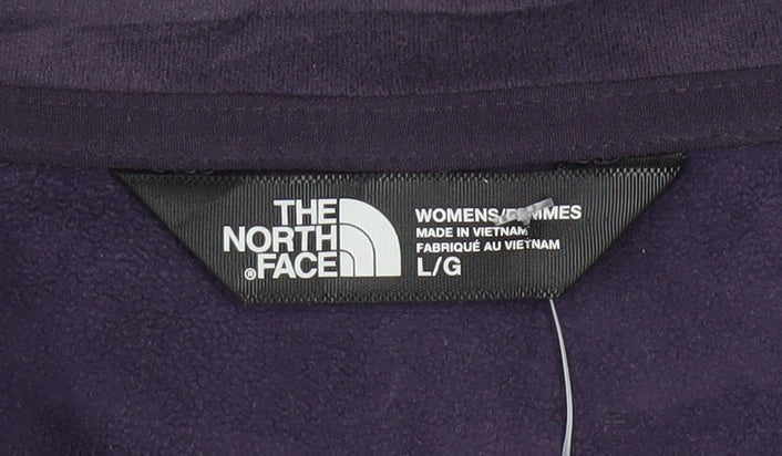 The North Face Womens Purple Soft Shell Full Zip Jacket Size L