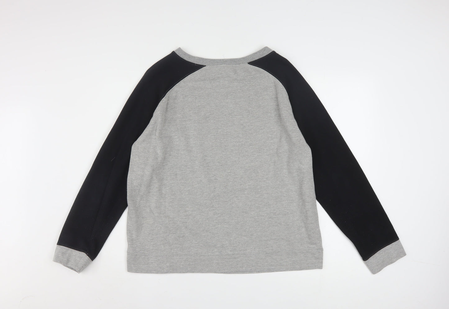 Disney Women’s Grey Black Minnie Mouse Pullover Sweatshirt XL
