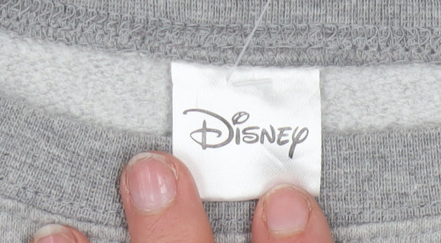 Disney Women’s Grey Black Minnie Mouse Pullover Sweatshirt XL