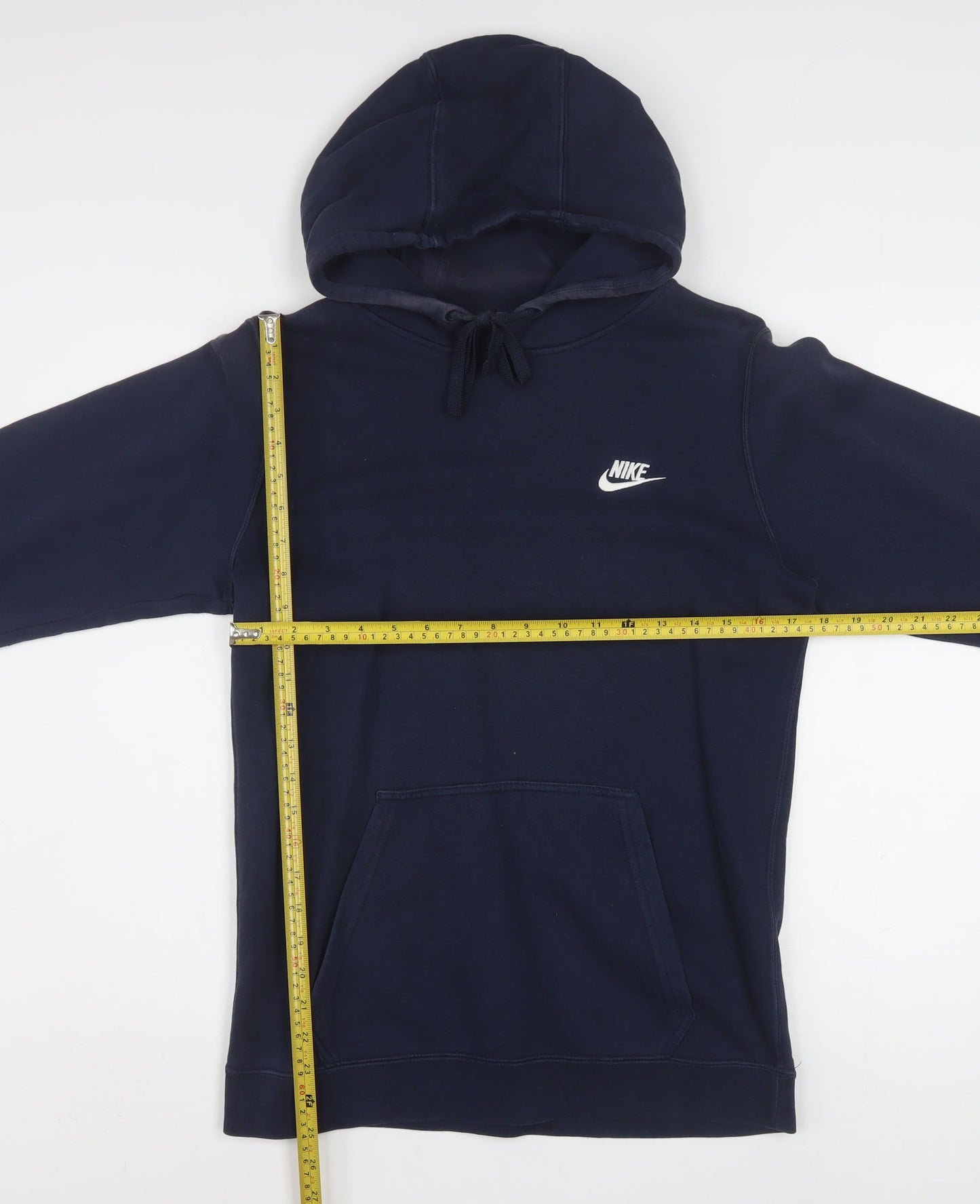Nike Mens Navy Blue XS Pullover Hoodie Cotton Blend