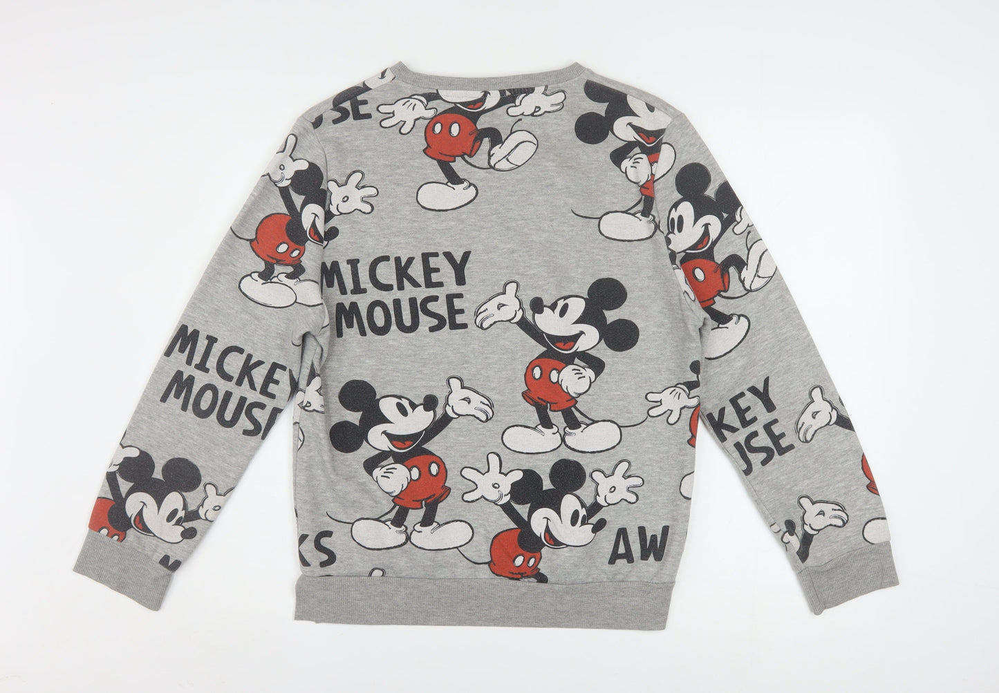 Disney Women’s Grey Mickey Mouse Pullover Sweatshirt XS