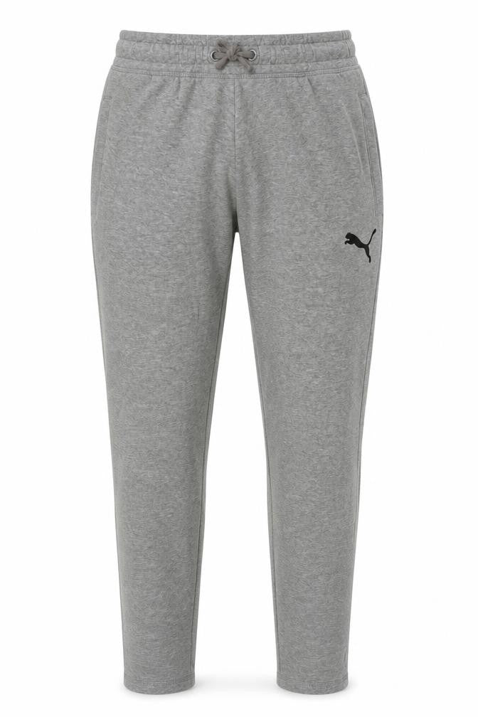 Puma Mens Grey Small Jogger Sweatpants Tapered Fleece Activewear