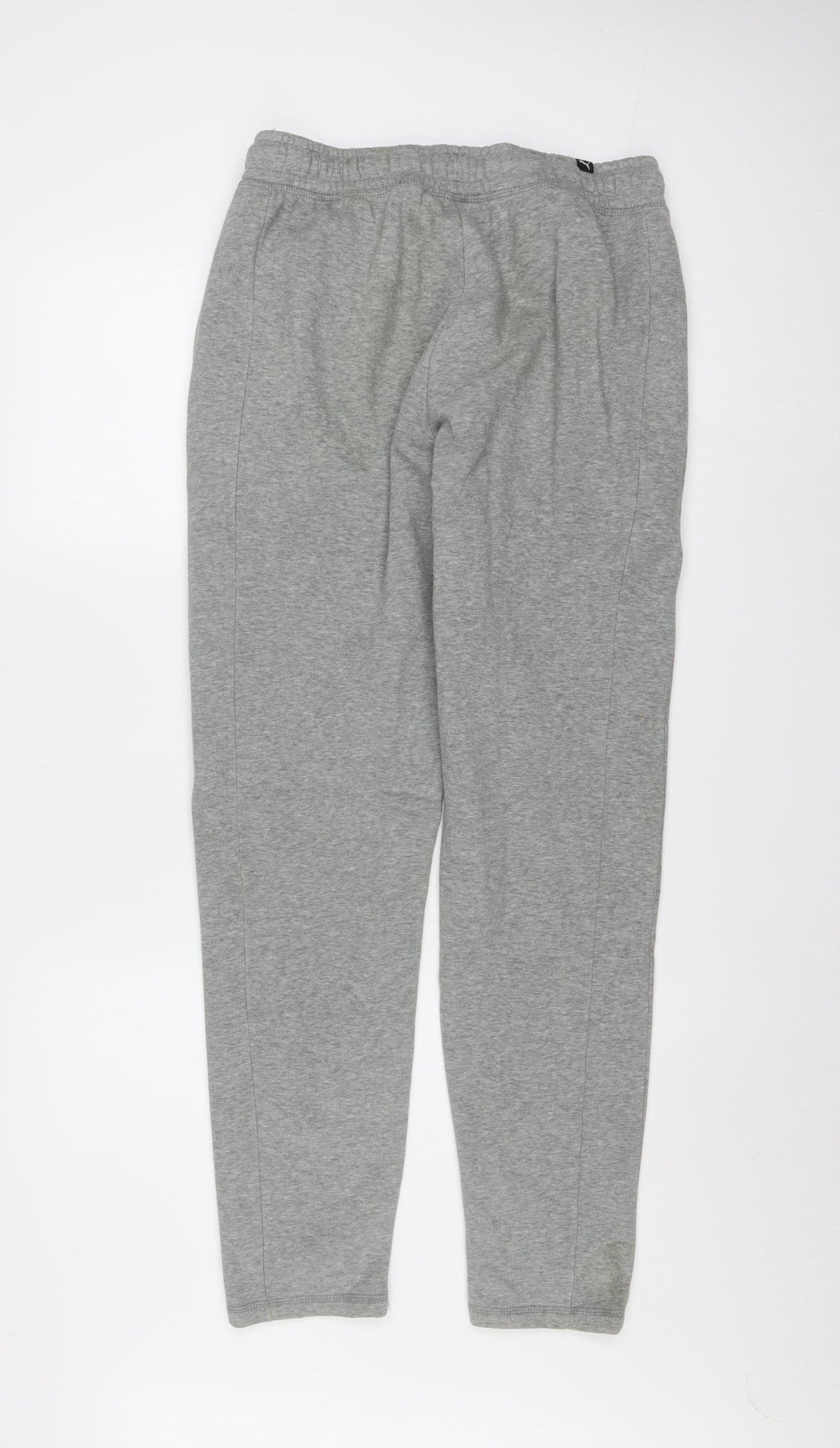 Puma Mens Grey Small Jogger Sweatpants Tapered Fleece Activewear