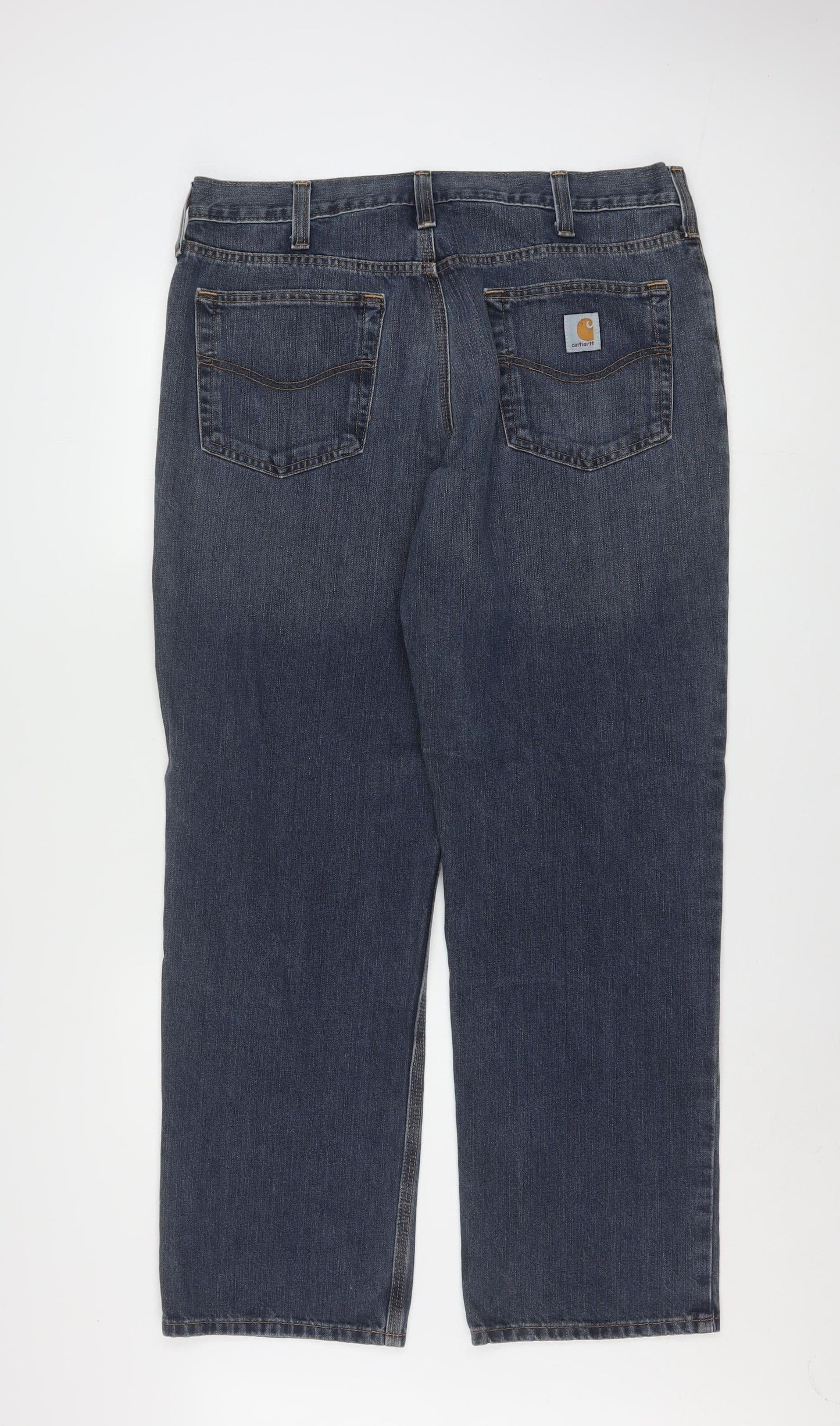 Carhartt Men's Blue Relaxed Fit Straight Leg Jeans 36x30