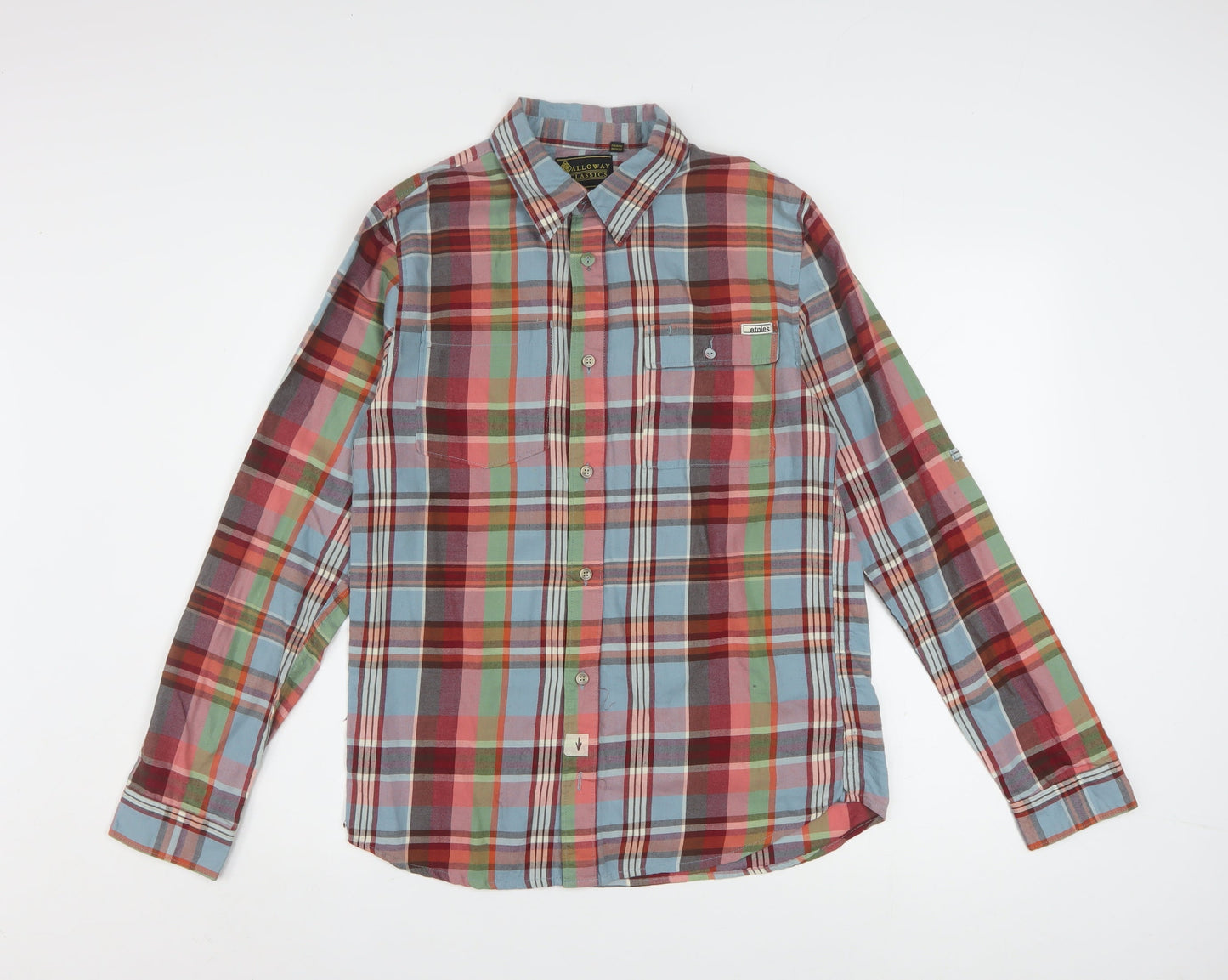 Galloway Classics Men's Multicoloured Check Long Sleeve Button-Up Shirt Size S