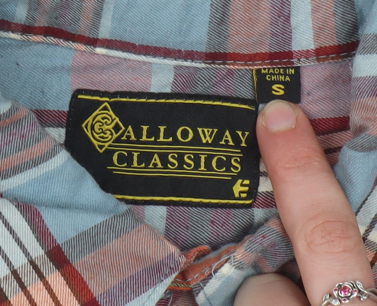 Galloway Classics Men's Multicoloured Check Long Sleeve Button-Up Shirt Size S
