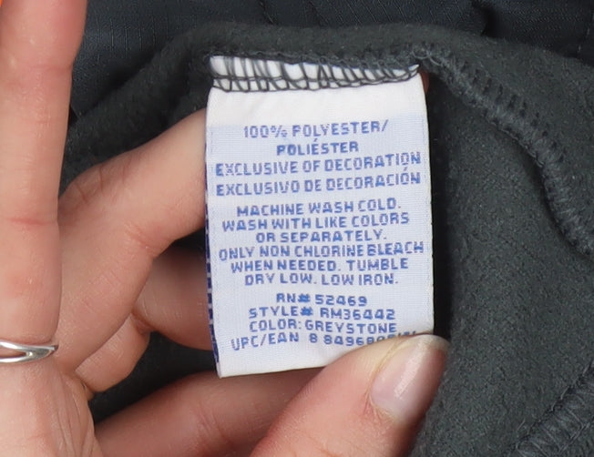 Starter Womens Grey M Fleece Full Zip Basic Active Jacket