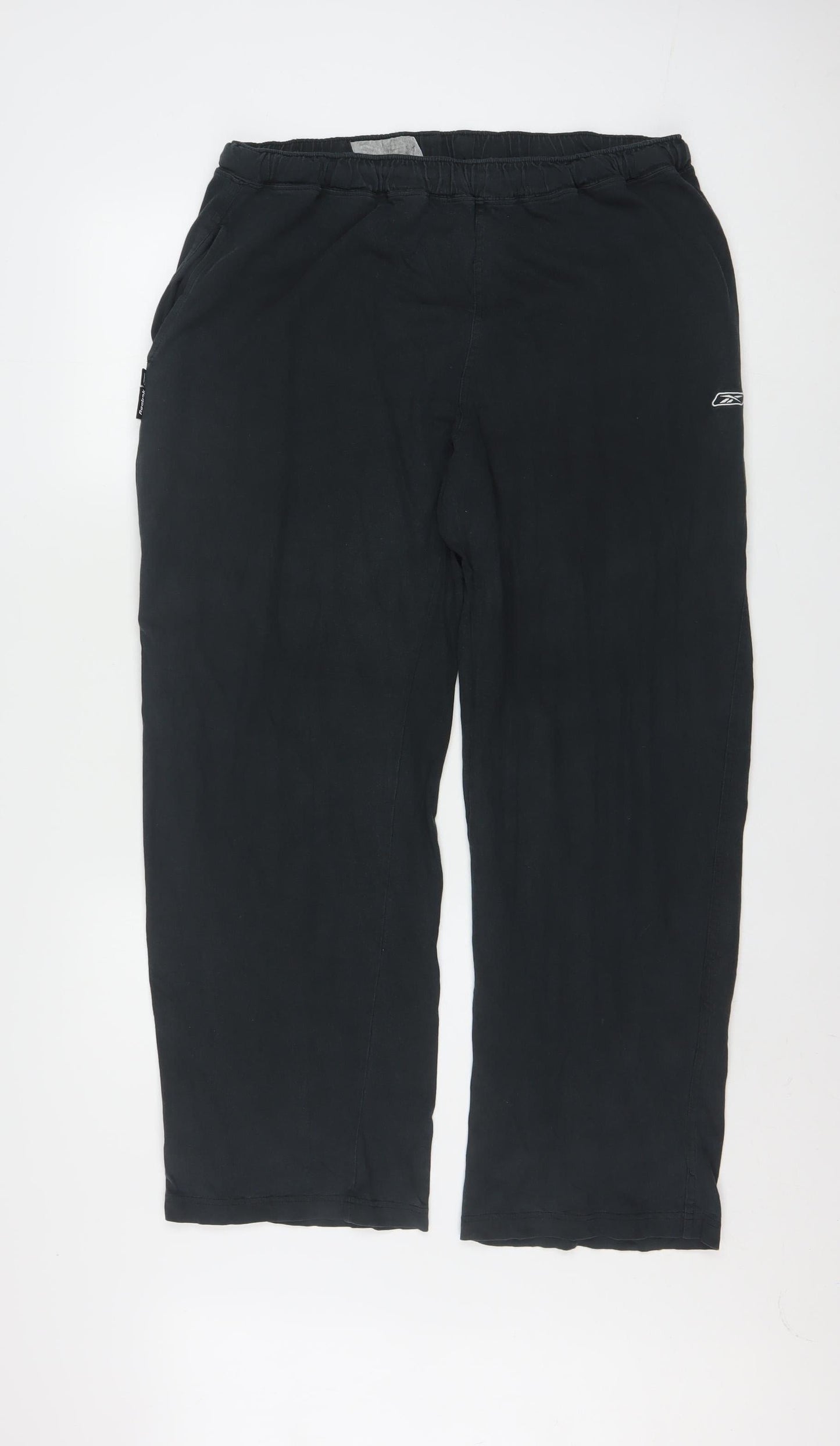 Reebok Mens Black XL Track Pants Lightweight Sports Trousers