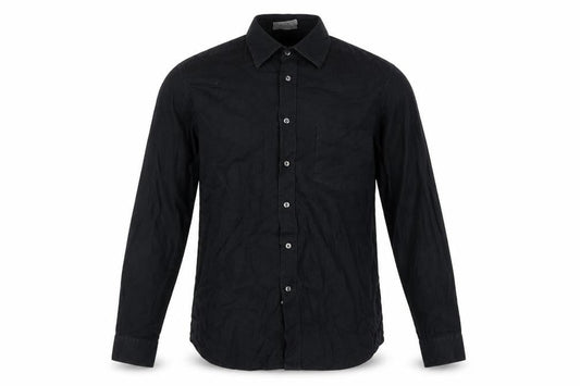 Hugo Boss Men's Black Long Sleeve Button-Up Cotton Shirt Size 16