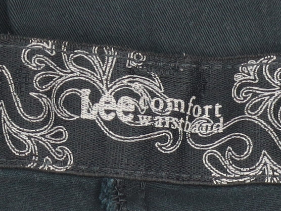 Lee Women’s Black Comfort Waist Regular Fit Cotton Trousers Size 14