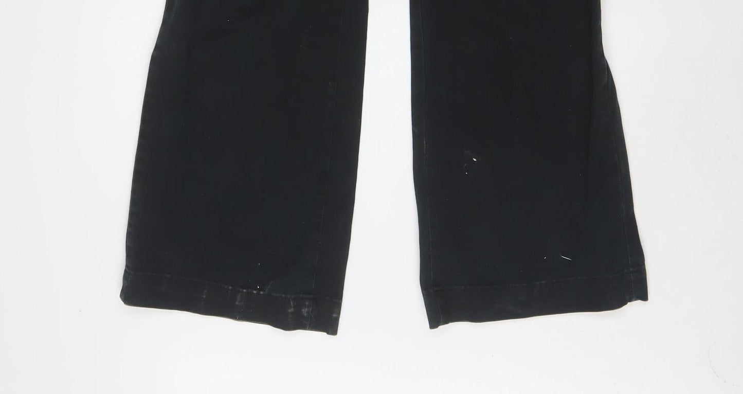 Lee Women’s Black Comfort Waist Regular Fit Cotton Trousers Size 14