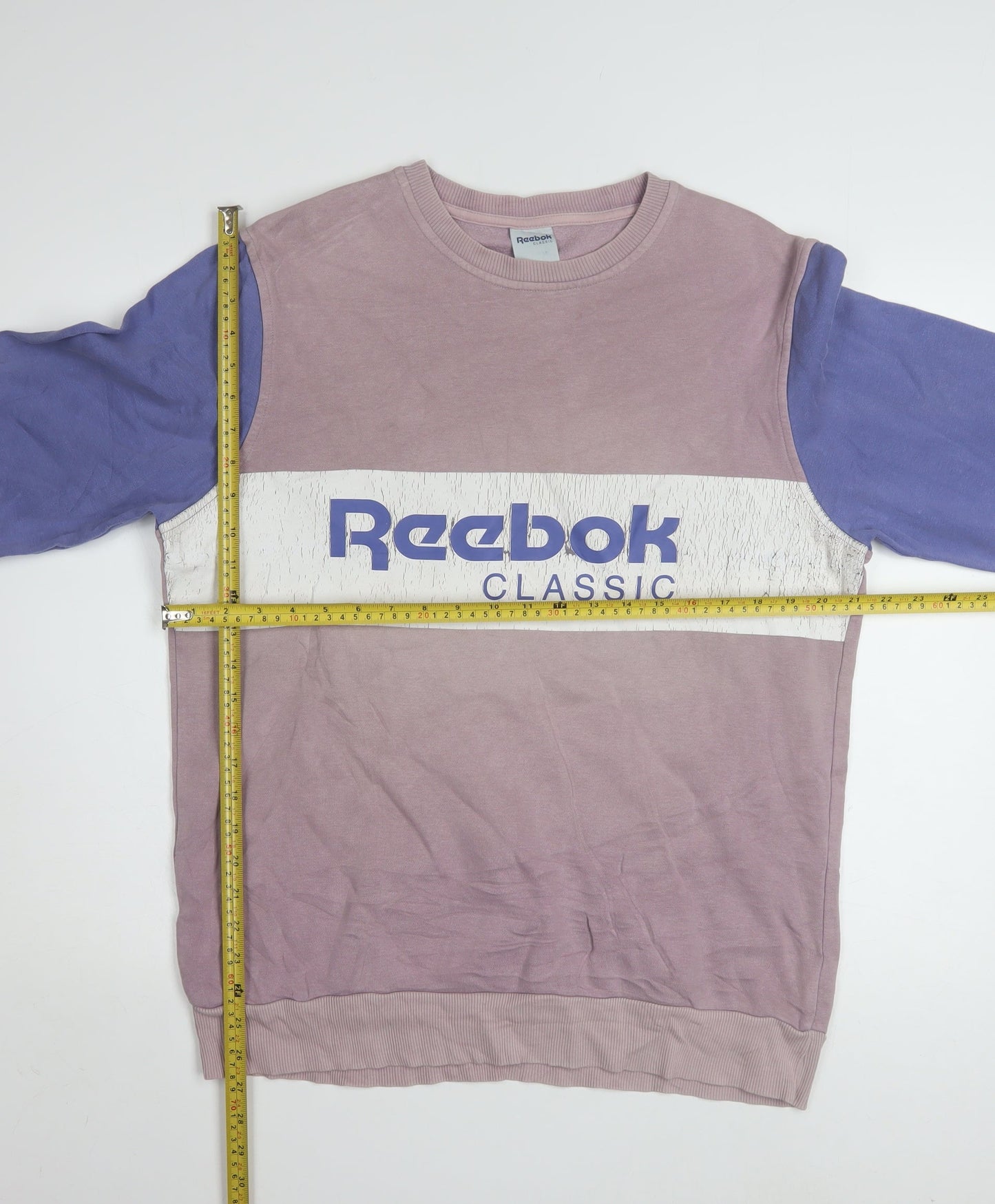 Reebok Classic Women's Purple Colourblock Cotton Sweatshirt Size S