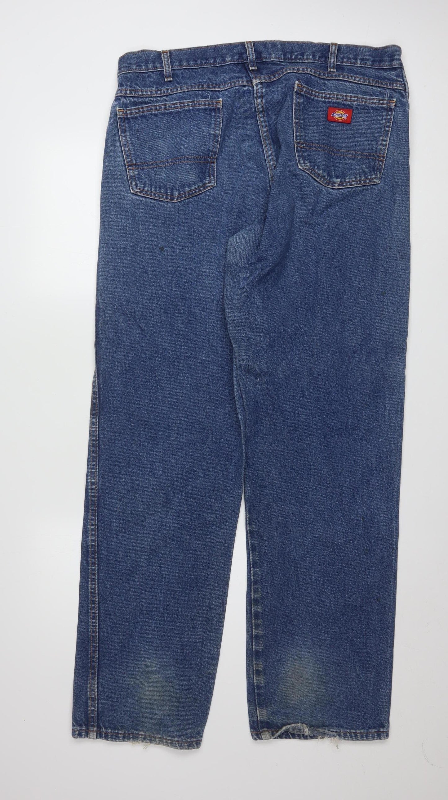 Dickies Men’s Blue Regular Fit Straight Denim Jeans 38x34