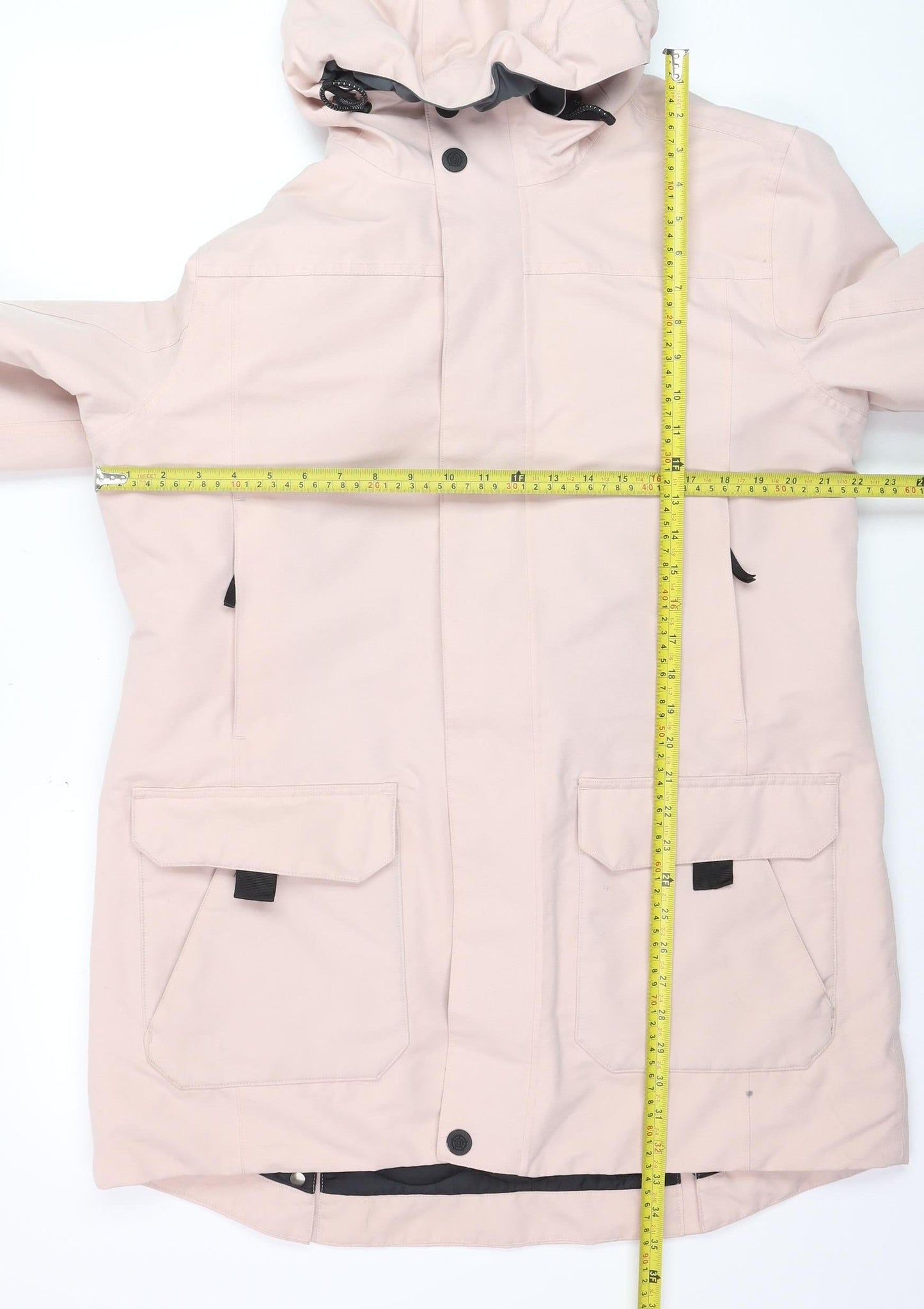 TOG24 Womens Beige Hooded Waterproof Parka Coat Size 16