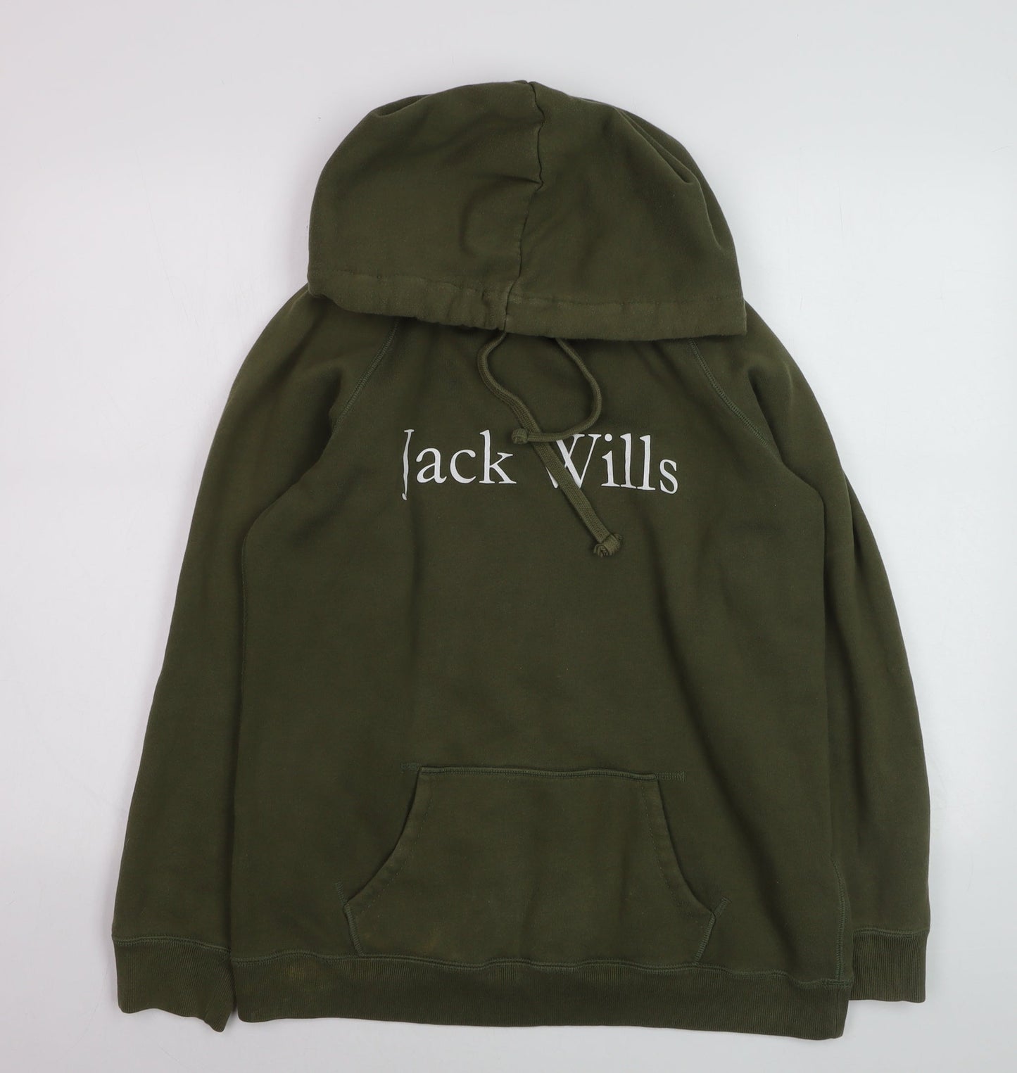 Jack Wills Unisex Adults Green Pullover Hoodie Size UK 12 Classic Fit